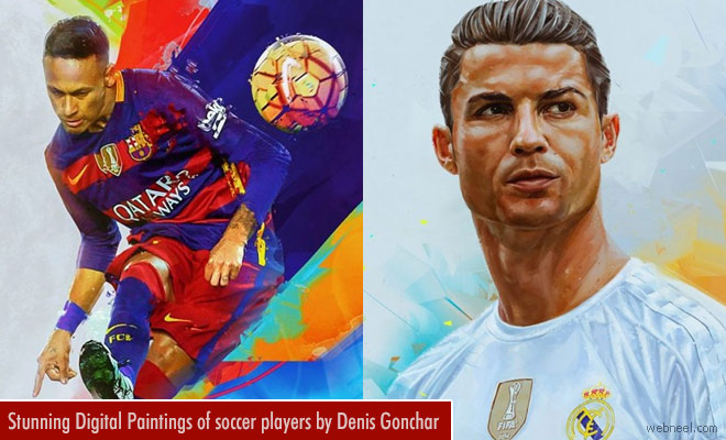 660x400 Stunning Digital Paintings Of Soccer Players By Denis Gonchar - Soccer Player Painting