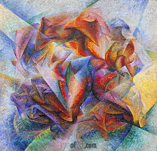 500x483 Dynamism Of A Soccer Player Umberto Boccioni Painting - Soccer Player Painting