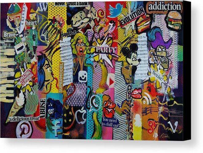 661x497 Pop Art Social Media Art 2 866 Canvas Print Canvas Art By - Social Media Painting