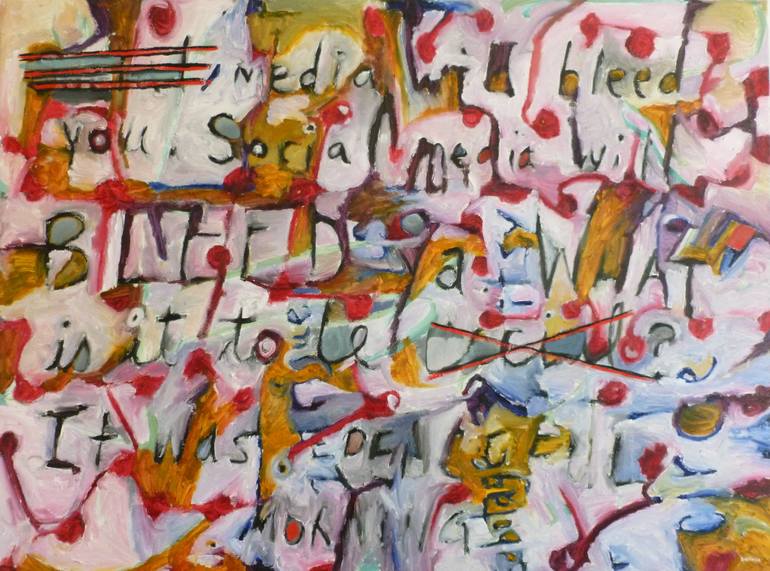 770x571 Saatchi Art Social Media Will Bleed Ya Painting By Scott Spencer - Social Media Painting