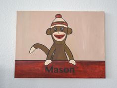 Sock Monkey Painting