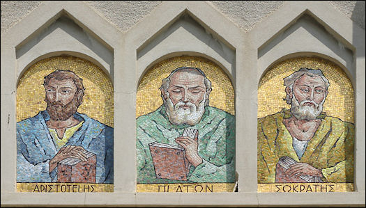 525x299 Plato Facts And Details - Socrates And Plato Painting