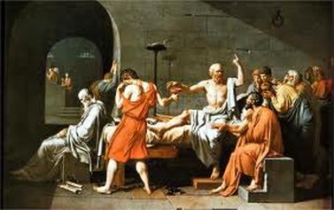 377x237 Neo Classicism And Romanticism - Socrates Drinking Hemlock Painting