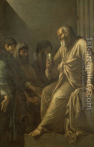 383x600 Search For Socrates - Socrates Drinking Hemlock Painting