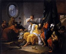 220x180 The Death Of Socrates - Socrates Drinking Hemlock Painting