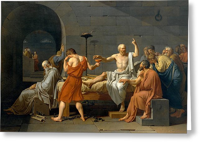 646x470 Death Of Socrates Greeting Cards Fine Art America - Socrates Drinking Hemlock Painting