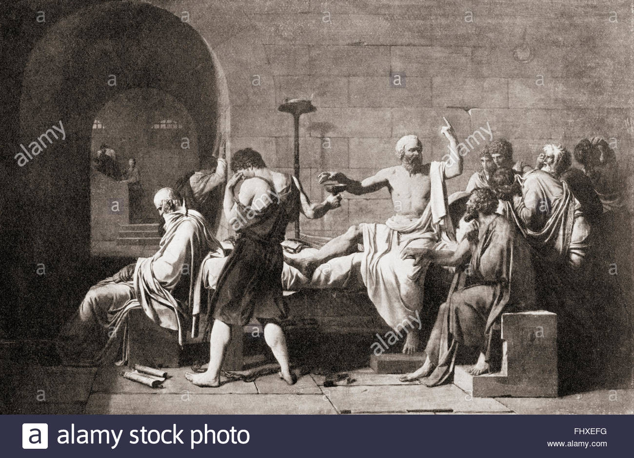 1300x940 Death Of Socrates By Drinking Hemlock Poison. Socrates C. 469 - Socrates Drinking Hemlock Painting