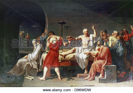 450x317 The Death Of Socrates, Oil On Canvas Painting By Jacques Louis - Socrates Painting