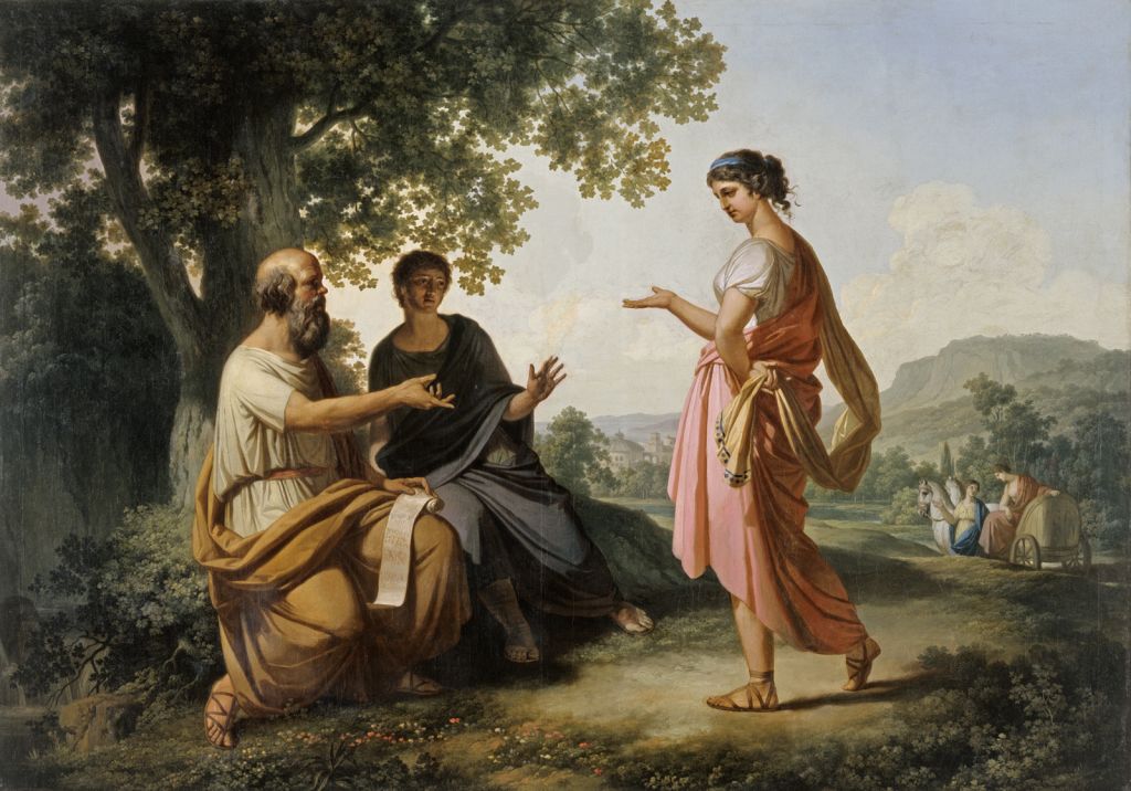 1024x716 Neoclassicism - Socrates Painting