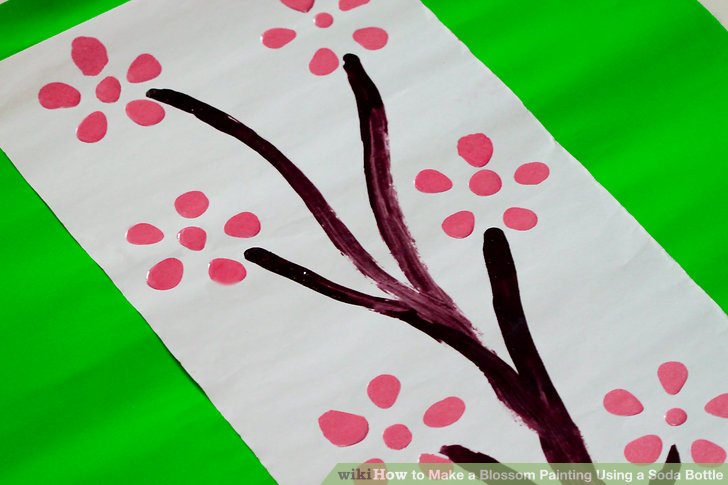 728x485 How To Make A Blossom Painting Using A Soda Bottle 9 Steps - Soda Bottle Painting