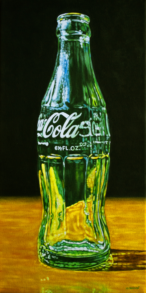 498x1000 Margaret Horvat's A Little Daily Painting Coke Bottle - Soda Bottle Painting