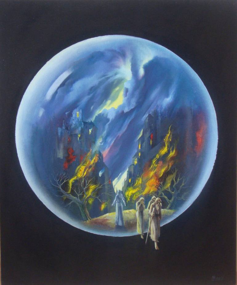 770x925 Saatchi Art Sodom And Gomorrah Painting By Mykola Mamchur - Sodom And Gomorrah Painting