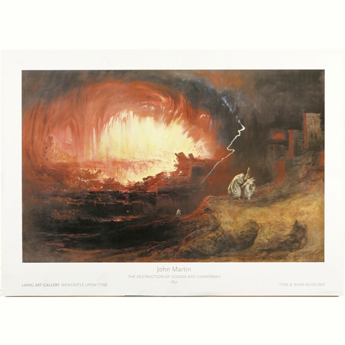 500x500 The Destruction Of Sodom And Gomorrah By John Martin 50x70cm Poster - Sodom And Gomorrah Painting