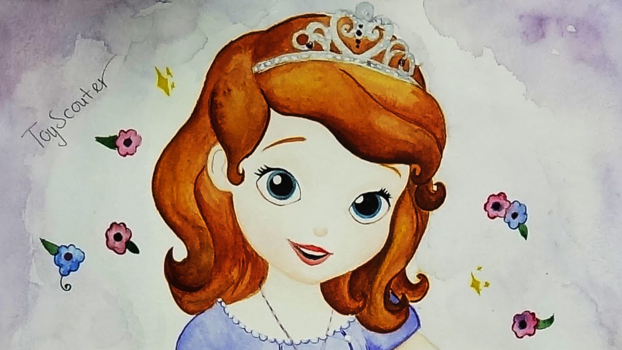 1280x720 Speed Drawing Sofia The First - Sofia Painting