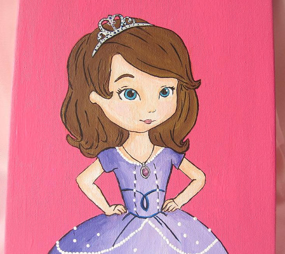 570x508 Princess Sofia The First Princess Art Work Painting - Sofia The First Painting