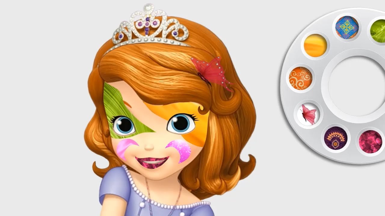 1280x720 Disney Princess Face Painting Sofia The First Coloring Pages - Sofia The First Painting