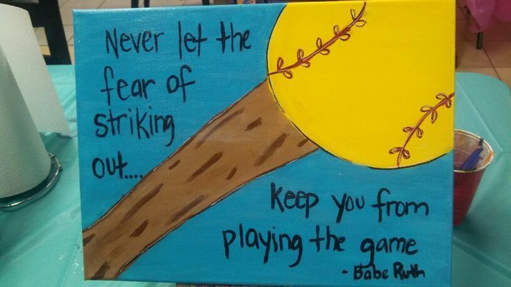 736x414 Softball Canvas Painting Canvas Paintings - Softball Painting