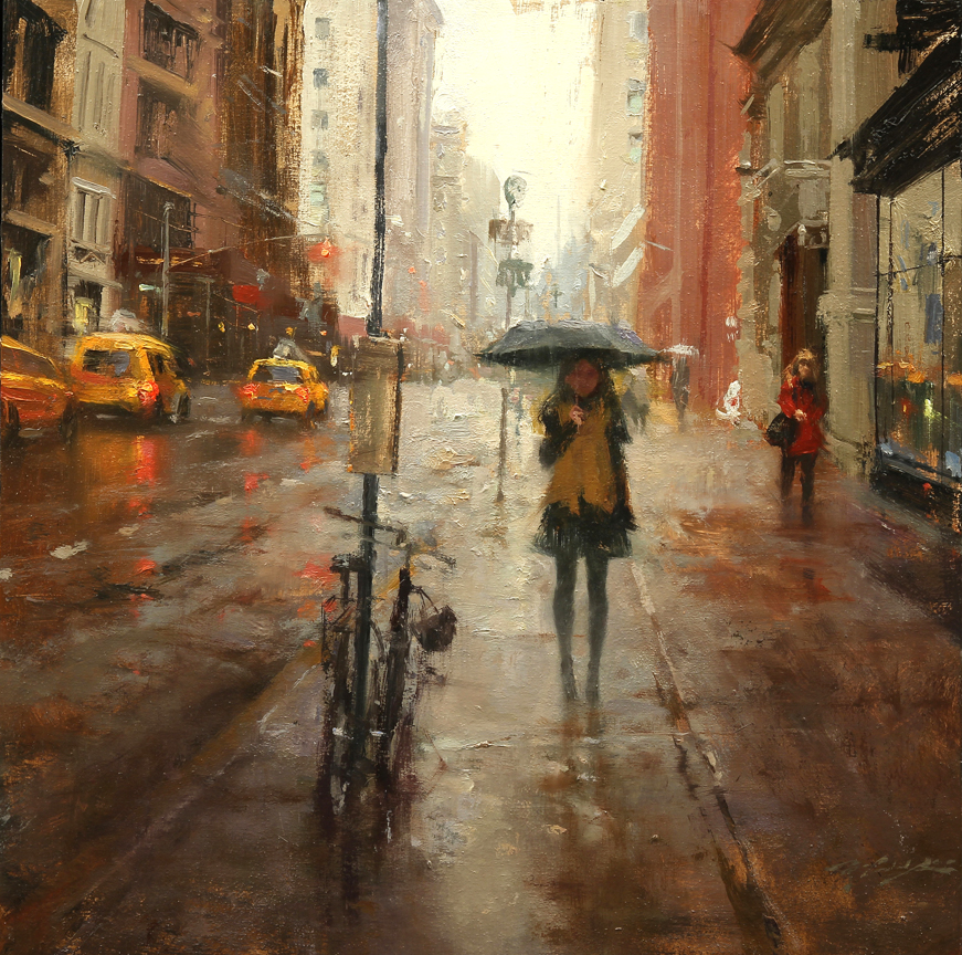 871x864 Alone In Soho - Soho Painting