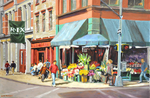 510x334 Ruth Newquist, Oil Painting Of A Cityscape In Soho, New York - Soho Painting