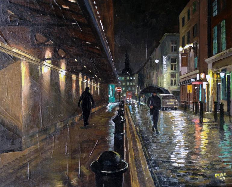 770x621 Saatchi Art Old Palace Theatre, Soho Painting By Mike Bloor - Soho Painting