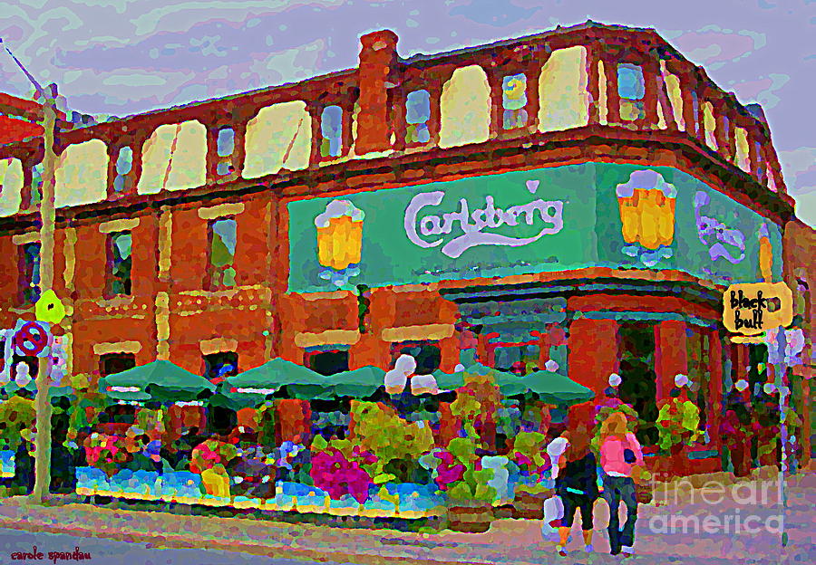 900x624 Black Bull Tavern And Hotel Sidewalk Cafe Queen And Soho Toronto - Soho Painting