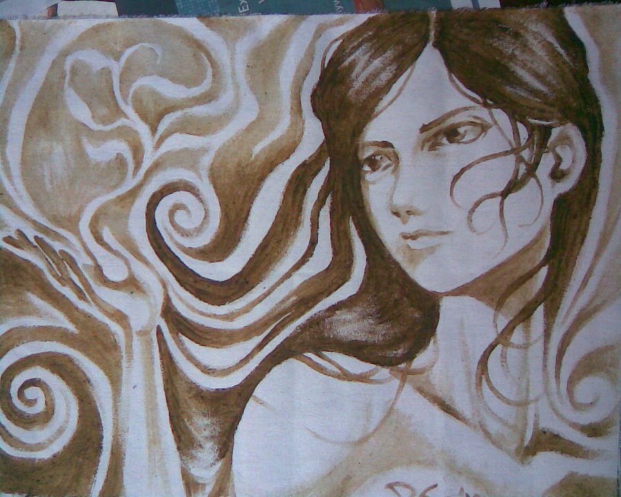 900x720 Soil Art Girl By Nick Ian - Soil Painting