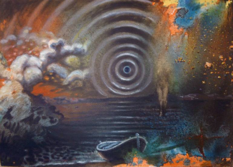 770x552 Saatchi Art Solar Eclipse Painting By Miodrag Lazic - Solar Eclipse Painting