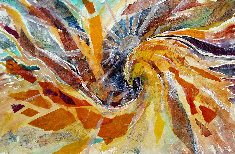 900x592 Solar Chakra Meditation Painting By Christie Martin - Solar Painting