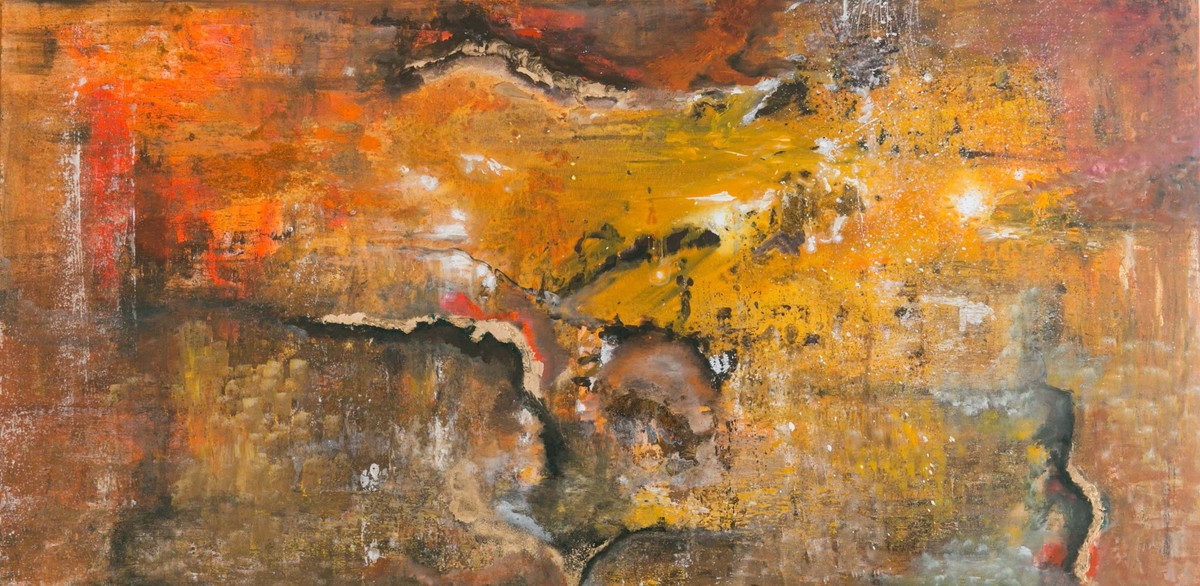 1200x586 Solar Plexus By Artist Bahaar Dhawan Rohatgi Abstract, Painting - Solar Painting