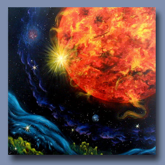 550x550 Images Of Solar System Acrylic Painting - Solar Painting