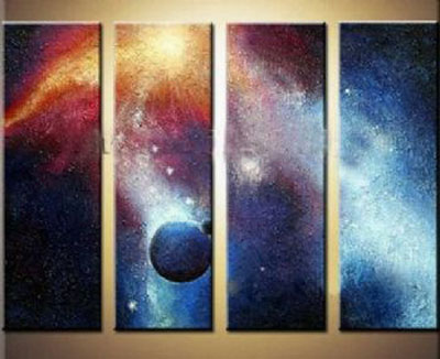 400x326 Solar System Modern Canvas Art Wall Decor Abstract Oil Painting - Solar System Painting