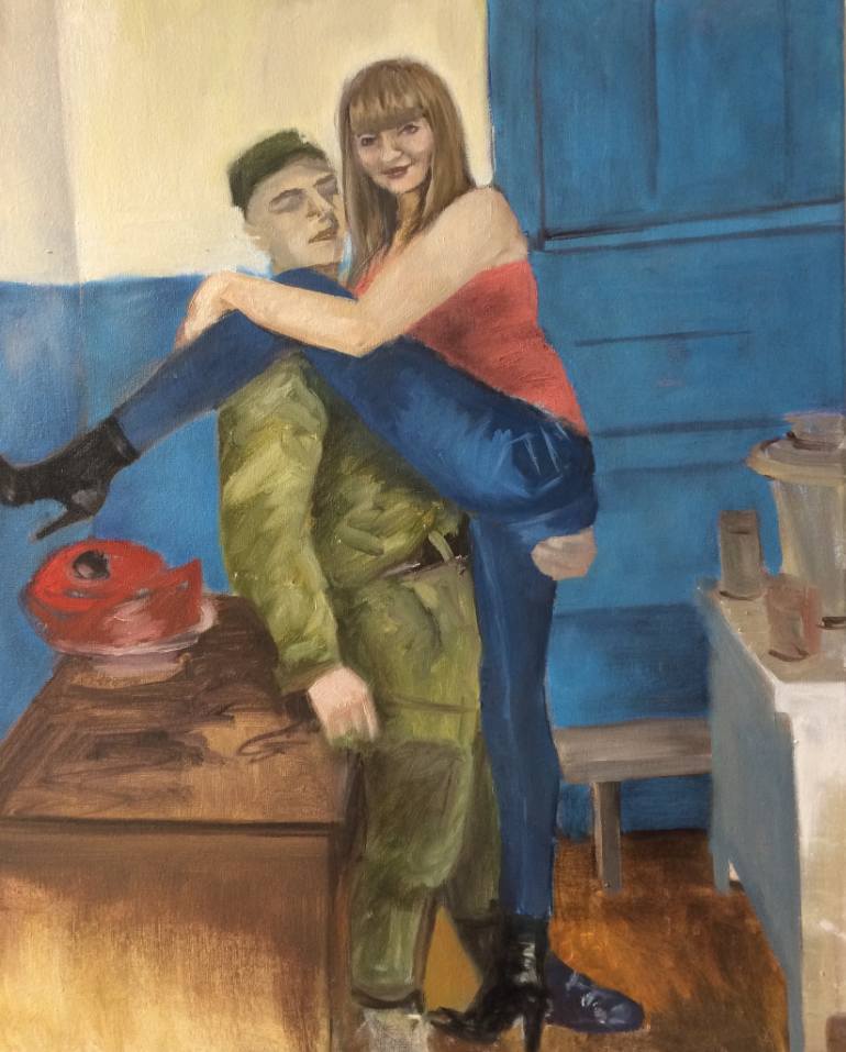 770x957 Saatchi Art Soldier Love Painting By Tatyana Ostapenko - Soldier Painting