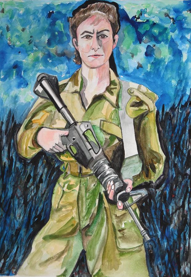 620x900 Bravado, An Israeli Woman Soldier Painting By Esther Newman Cohen - Soldier Painting