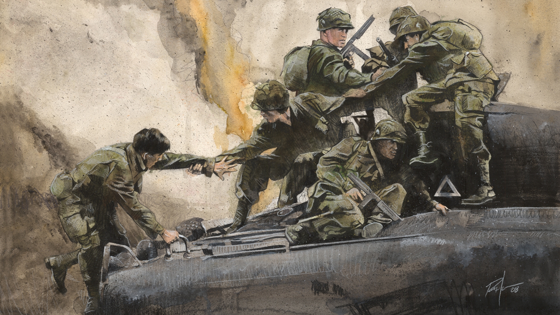 1920x1080 Image Soldiers Painting Art Army 1920x1080 - Soldiers Painting