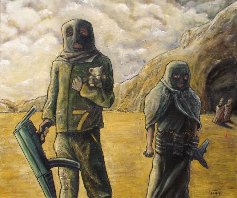 770x644 Saatchi Art Boy Soldiers Painting By M H Yaghooti - Soldiers Painting