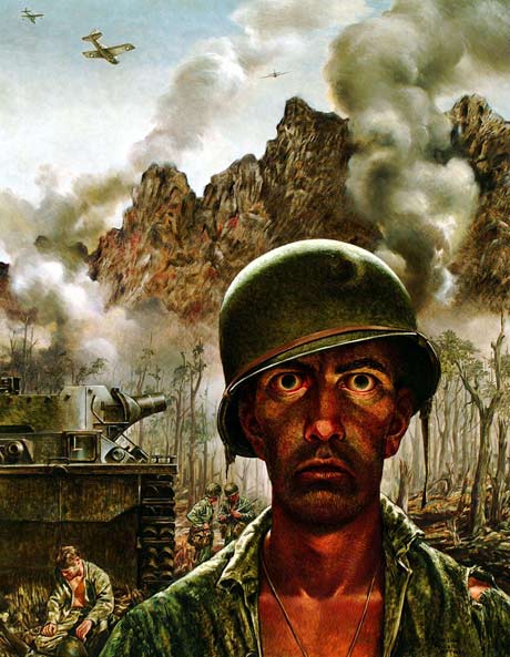 460x593 Us Soldiers' War Paintings Go On Display For First Time - Soldiers Painting