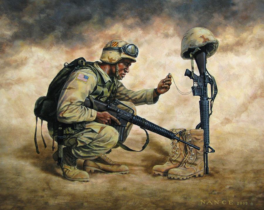 900x716 Afghanistan War Paintings Fine Art America - Soldiers Painting