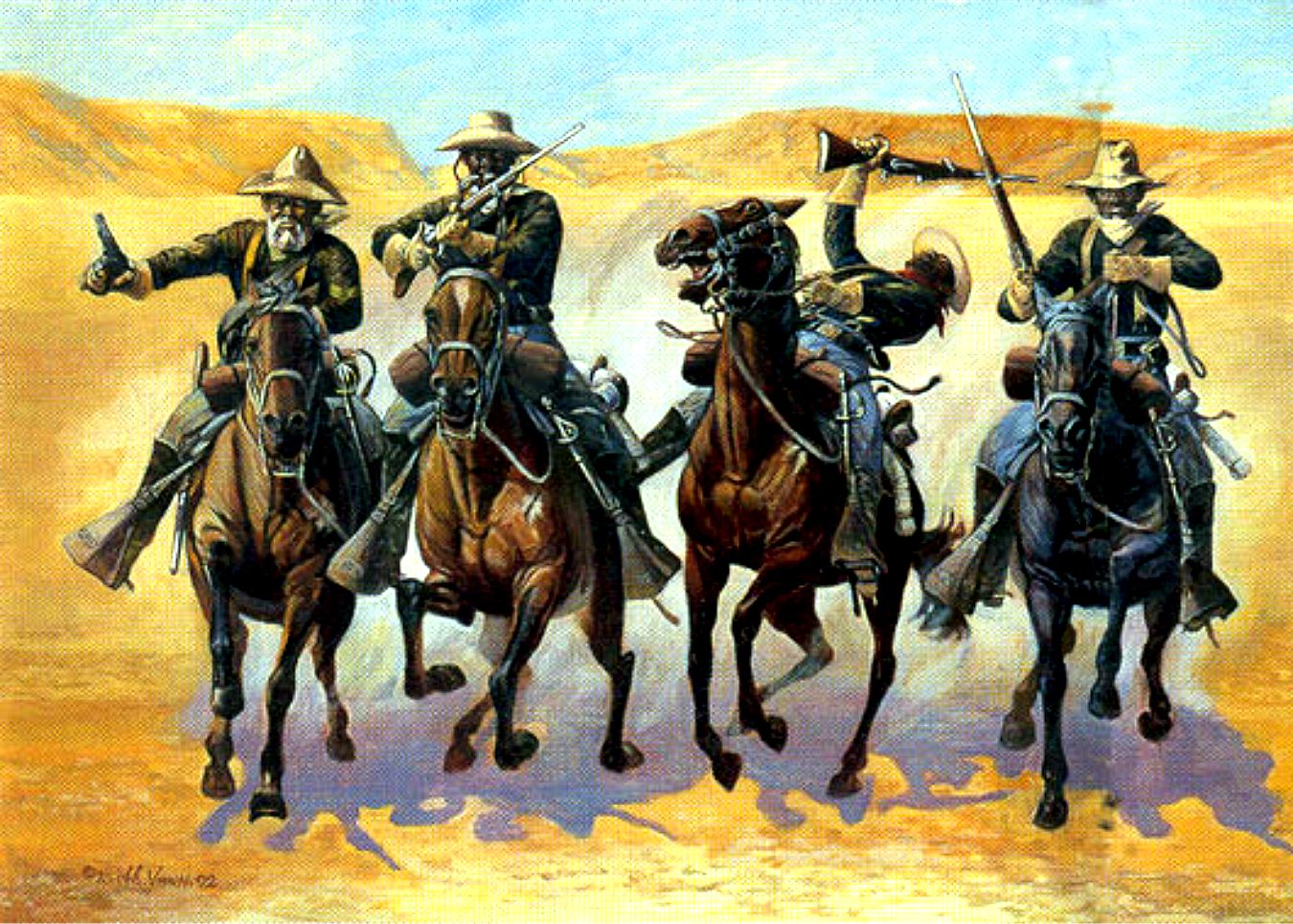 1350x965 Buffalo Soldiers In Texas Texas History Notebook - Soldiers Painting