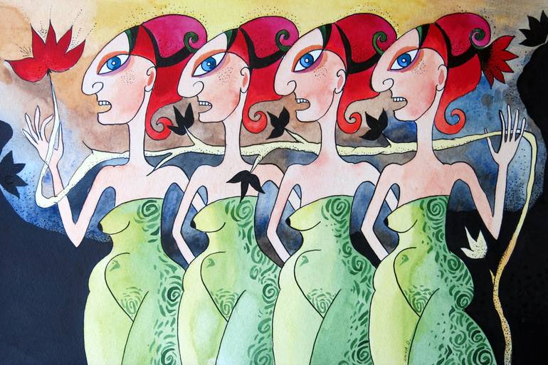 770x513 Saatchi Art Female Solidarity Painting By Inna Olshansky - Solidarity Painting