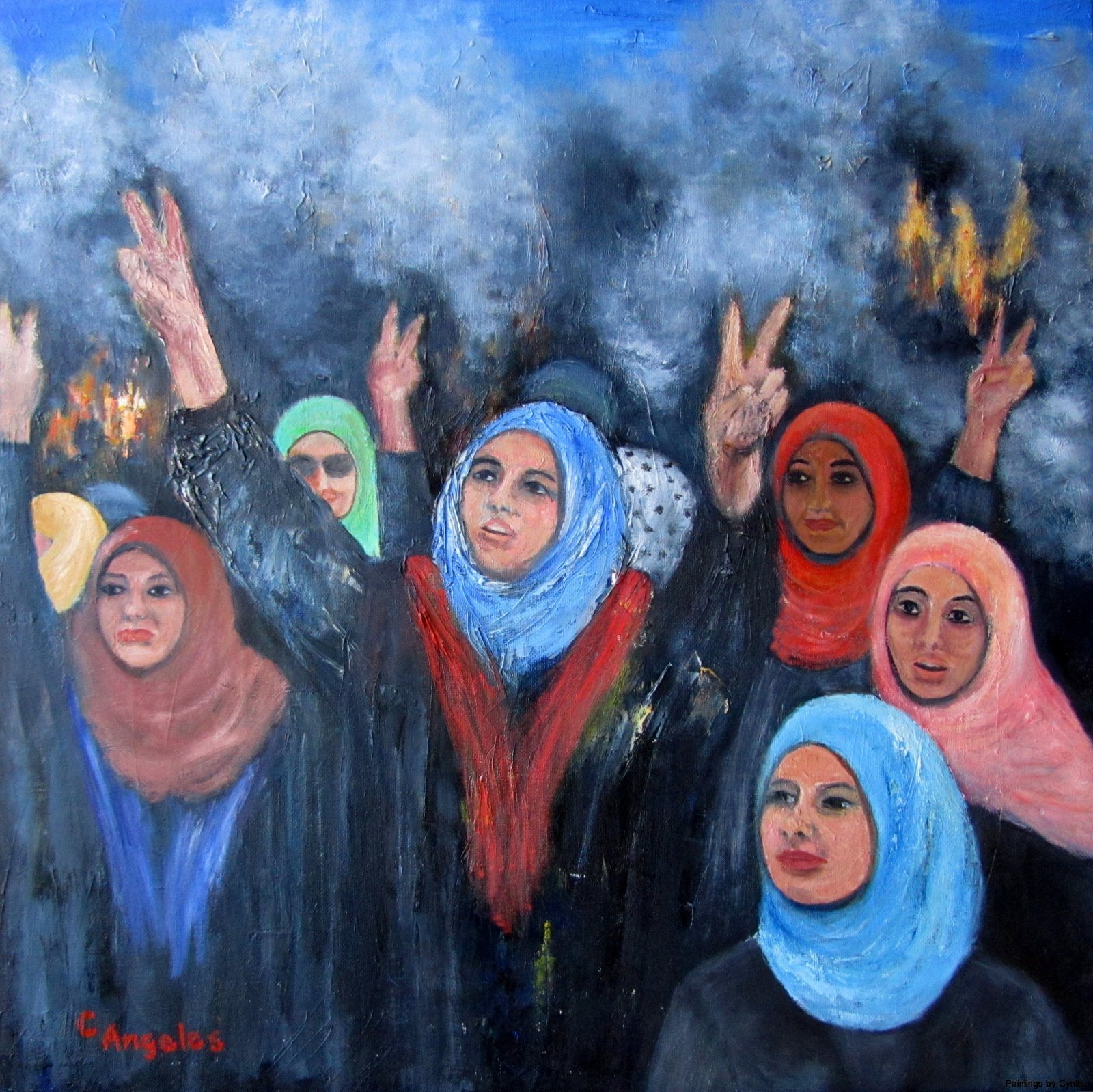 1600x1598 Women In The Middle East Archives - Solidarity Painting