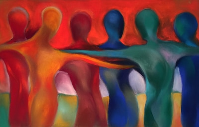 400x255 Dry Pigment Paintings By Diane French - Solidarity Painting