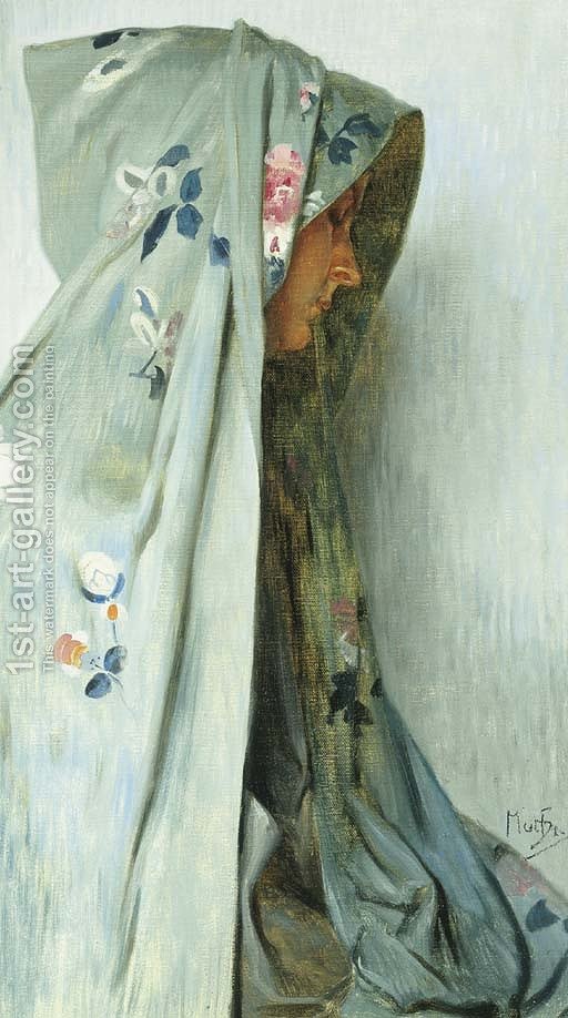 512x918 Solitude Alphonse Maria Mucha Reproduction 1st Art Gallery - Solitude Painting