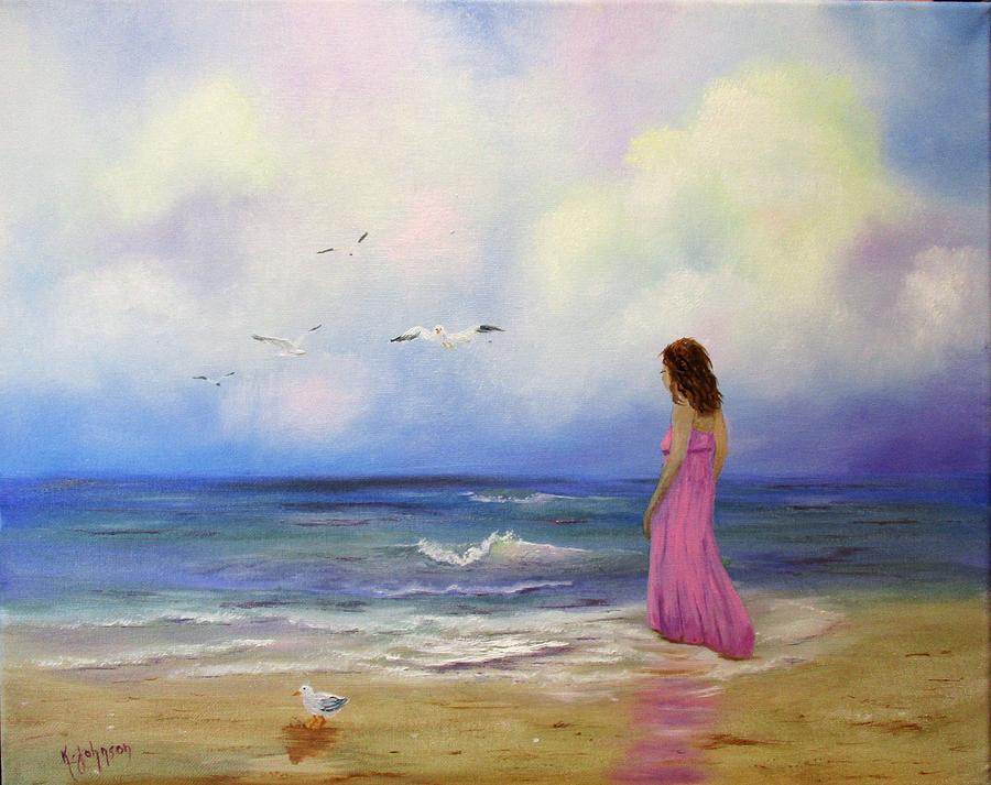900x713 Solitude Painting By Karen Johnson - Solitude Painting