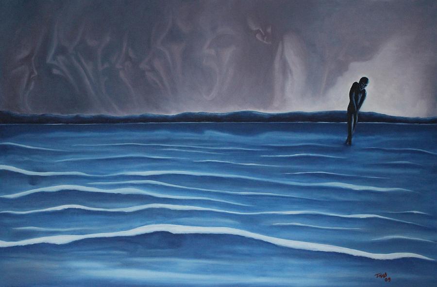 900x592 Solitude Painting By Michael Tmad Finney - Solitude Painting