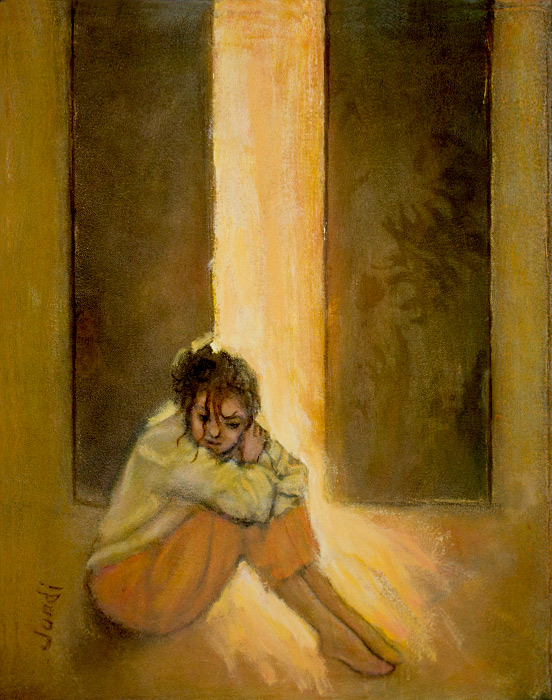 552x700 Solitude By Artist Ziad Jundi Painting Oil On Canvas - Solitude Painting