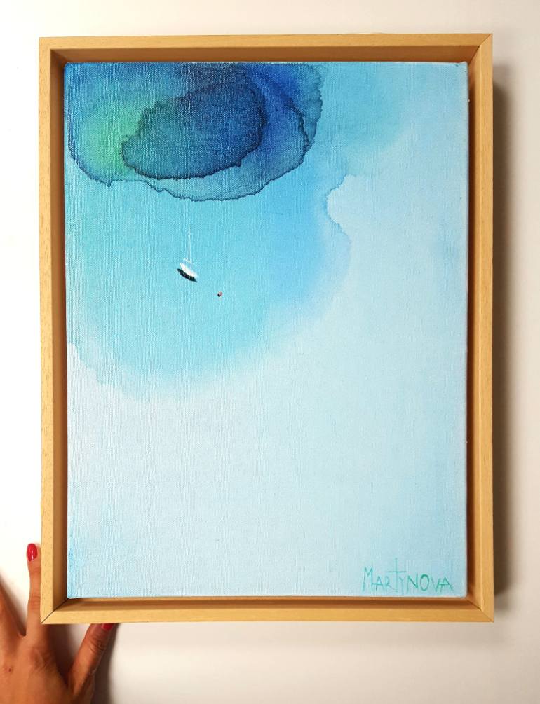 770x1005 Saatchi Art Blue Bay Solo Painting By Yuliya Martynova - Solo Painting