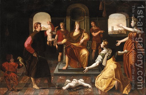 512x334 The Judgement Of King Solomon Flemish School Reproduction 1st - Solomon Painting