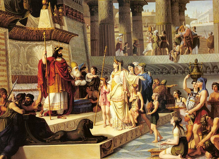 885x643 The Legendary Queen Of Sheba And Her Iconic Visit With King - Solomon Painting
