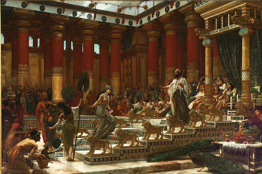 900x599 The Visit Of The Queen Of Sheba To King Solomon Painting By Edward - Solomon Painting