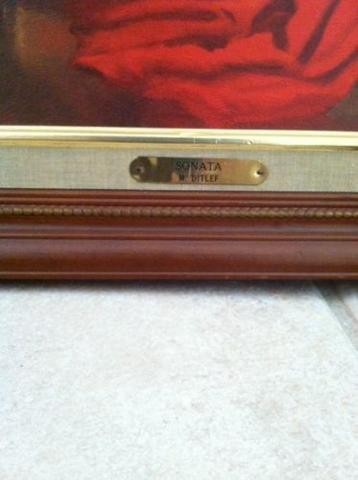 358x480 M. Ditlef Sonata Oil Painting Victorian Woman Playing Piano - Sonata Painting Woman Playing Piano